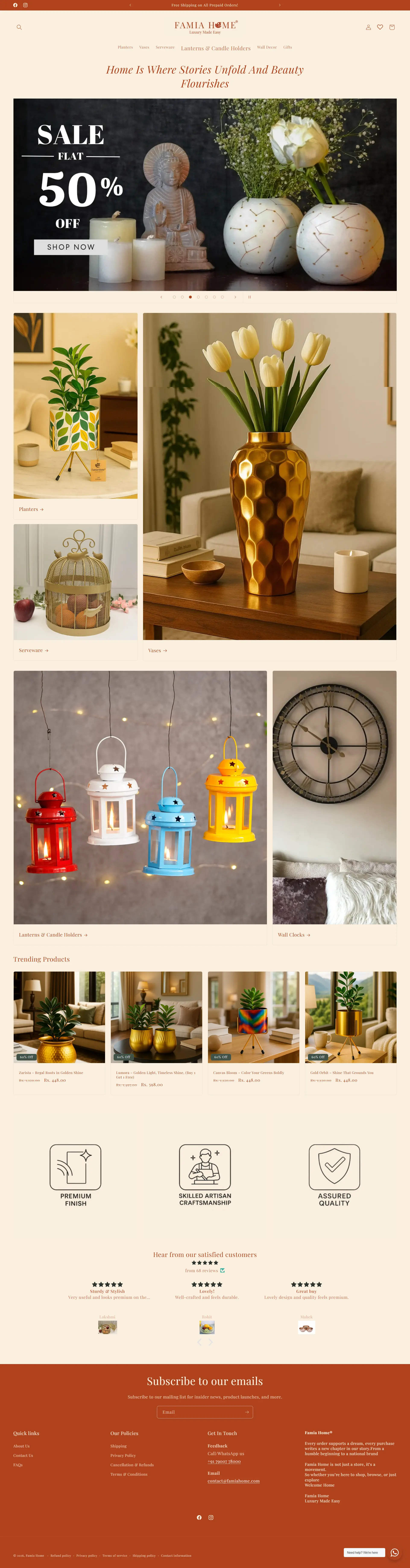 Famia Home website