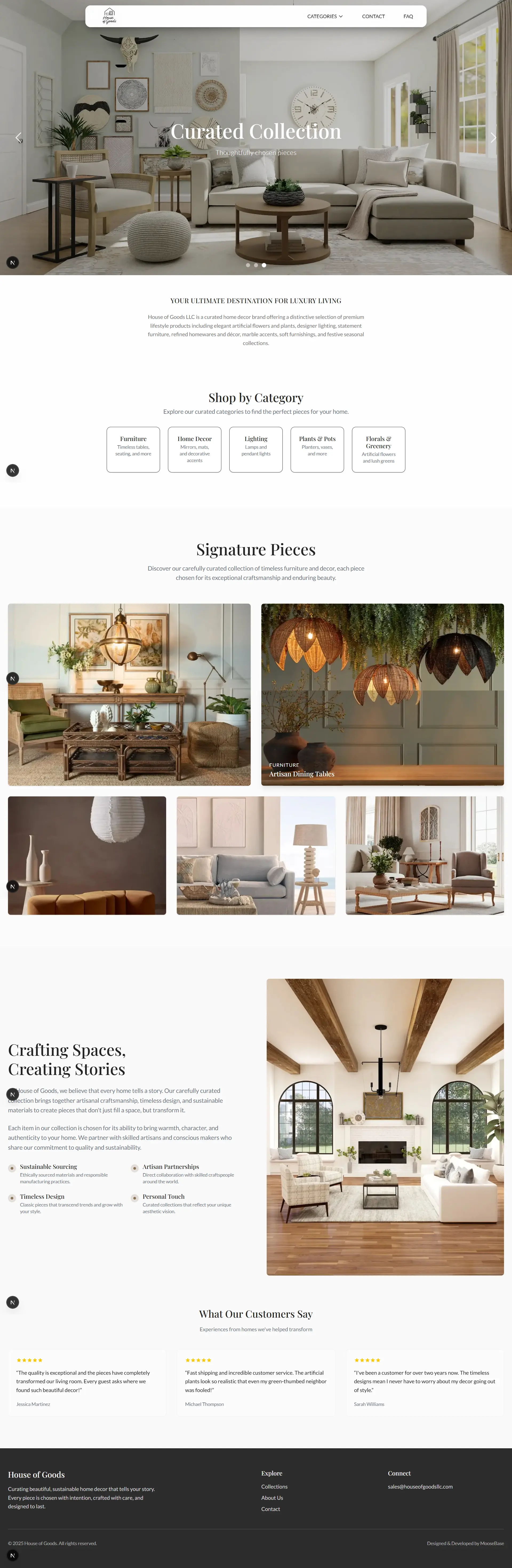 House of Goods website