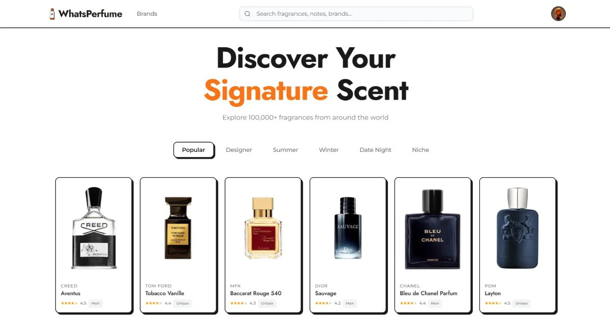 WhatsPerfume website